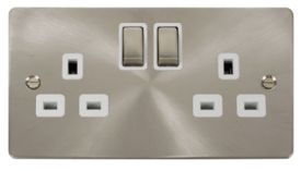FPBS536WH  Define Ingot 2-Gang 13A DP Switch/Socket